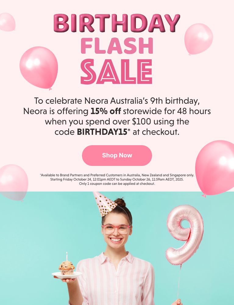 Neora Australia Birthday Flash Sale 15% Discount Storewide